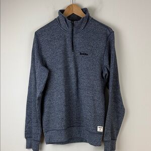 Roots Heathered Blue Zip Up Sweater Size XS